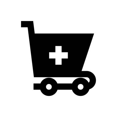 vektör glyph düz simgesi ekle