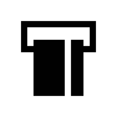 ATM vektör düz simge