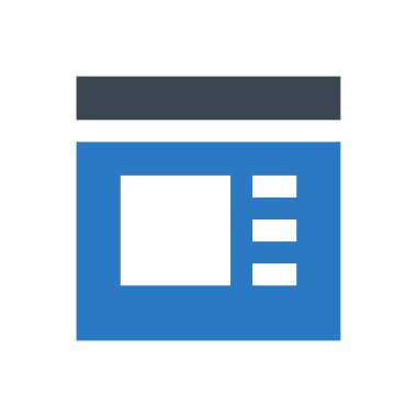 Web sayfası vektör renk simgesi