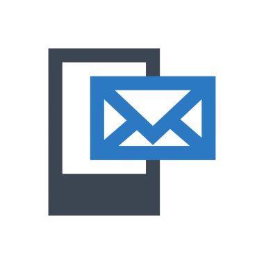 Gelen kutusu vektör renk simgesi