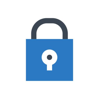 vektör kabartma renk simgesini kilitle