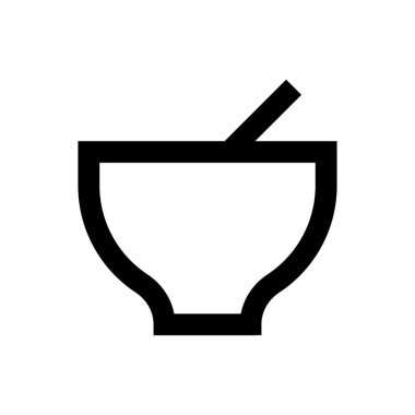 kaşık vektör ince çizgi simgesi