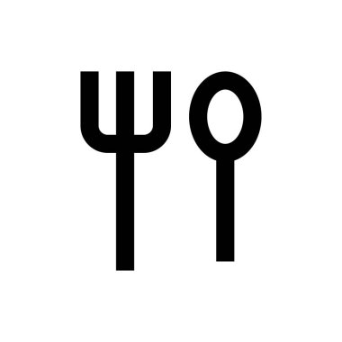 kaşık vektör ince çizgi simgesi