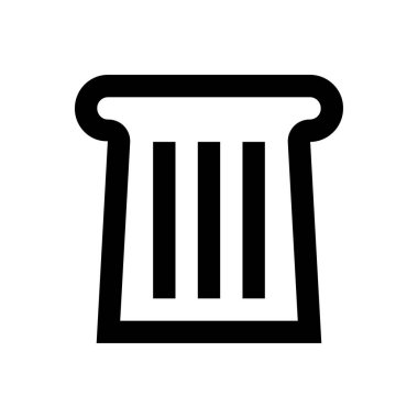 Kahvaltı vektörü ince çizgi simgesi