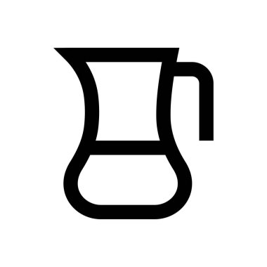 Su vektörü ince çizgi simgesi