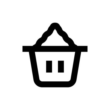 Kek vektörü ince çizgi simgesi