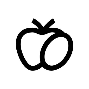 meyve vektörü ince çizgi simgesi