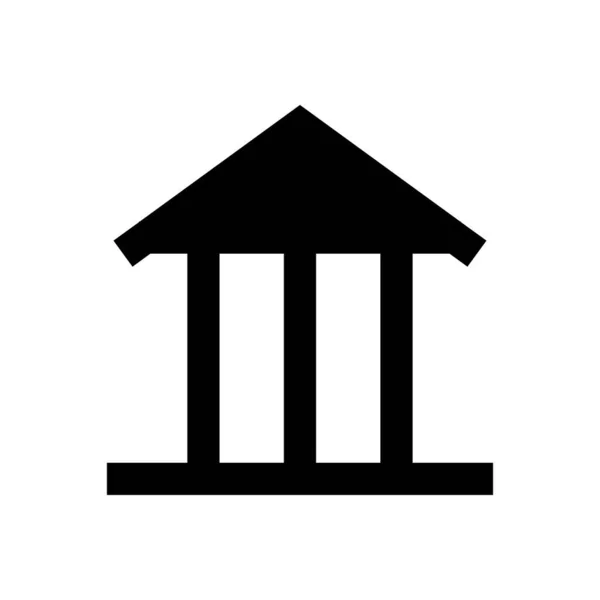 College Vector Glyph Flat Icon — Stock Vector