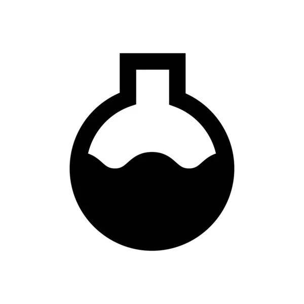 Fiole Vecteur Glyphe Icône Plate — Image vectorielle