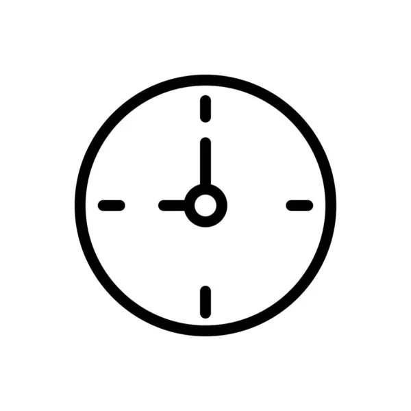 Reloj Vector Delgada Línea Icono — Archivo Imágenes Vectoriales