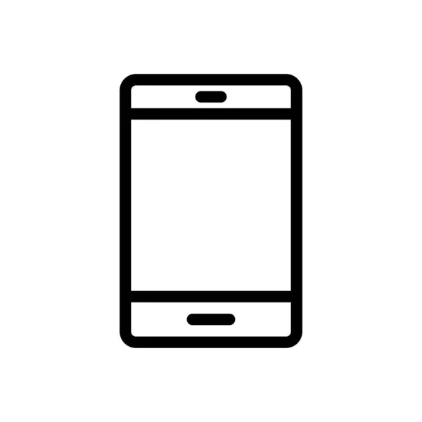 Telefoon Vector Dunne Lijn Pictogram — Stockvector