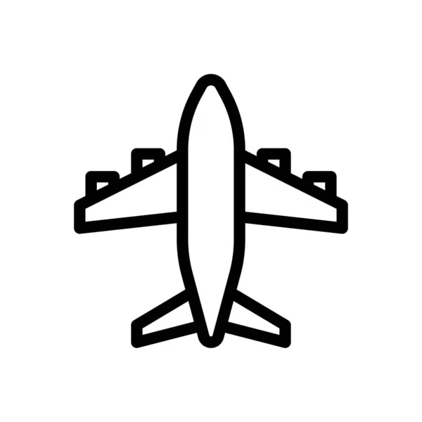 Flight Vector Thin Line Icon — Stock Vector