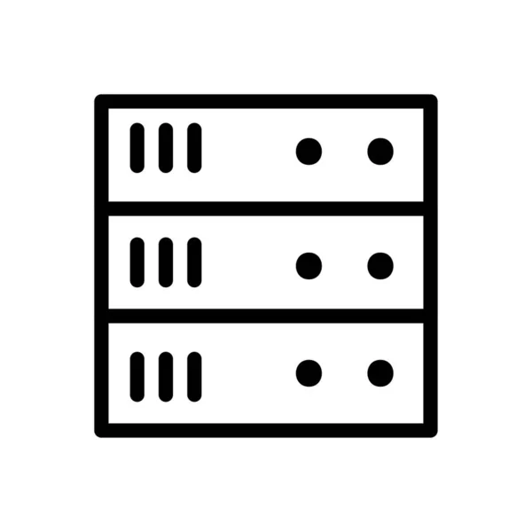 Base Datos Vector Delgada Línea Icono — Archivo Imágenes Vectoriales