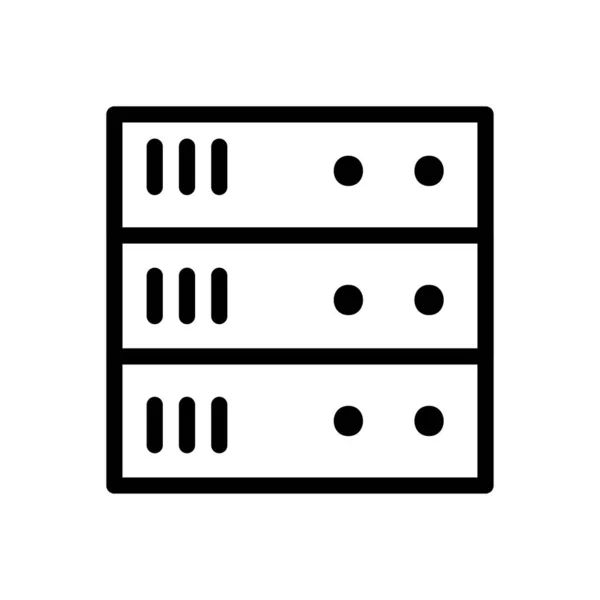 Значок Тонкой Линии Базы Данных — стоковый вектор