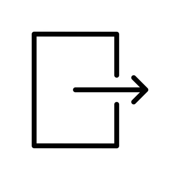 Logout Vektor Thin Line Symbol — Stockvektor