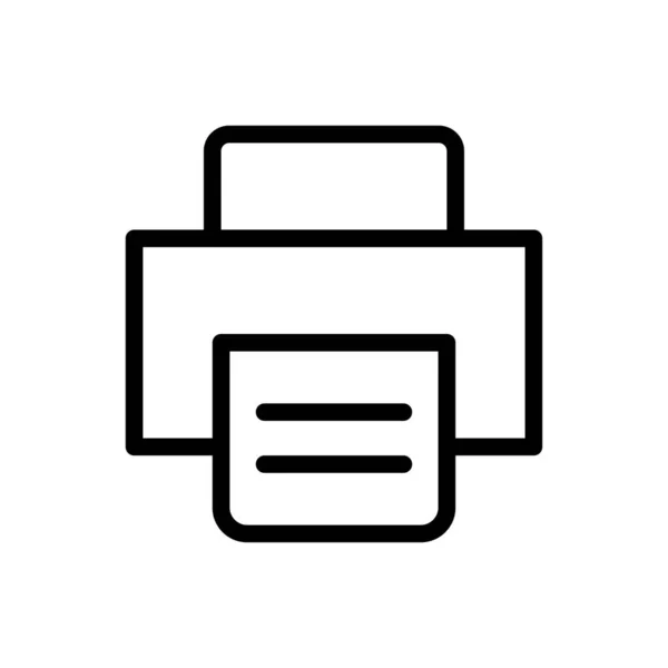 Print Vector Thin Line Icon — 스톡 벡터