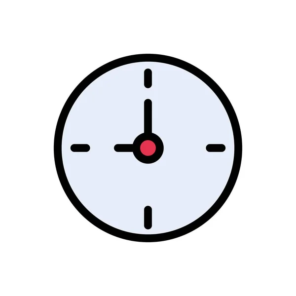 Reloj Vector Icono Color Plano — Archivo Imágenes Vectoriales