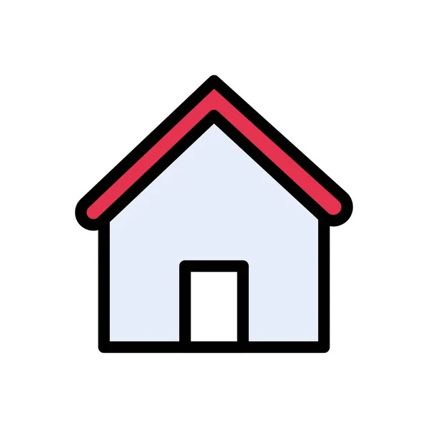 Home Vecteur Couleur Plate Icône — Image vectorielle