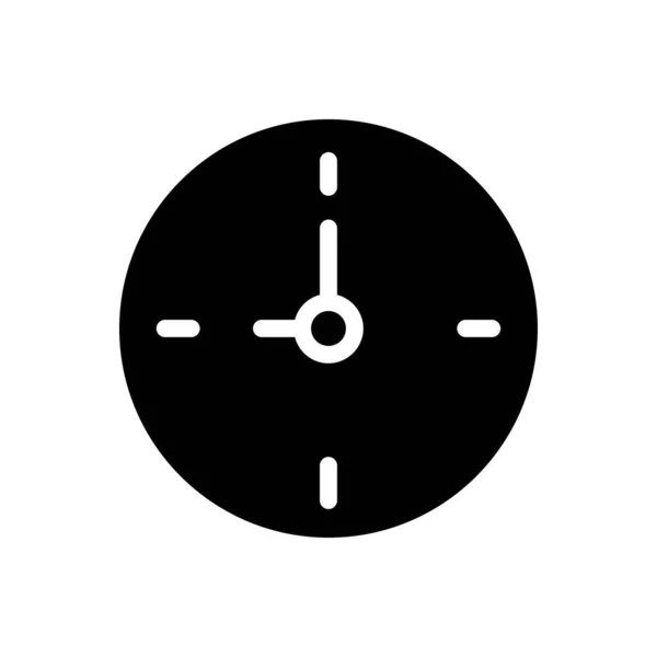Clock Vector Glyph Flat Icon — Stock Vector
