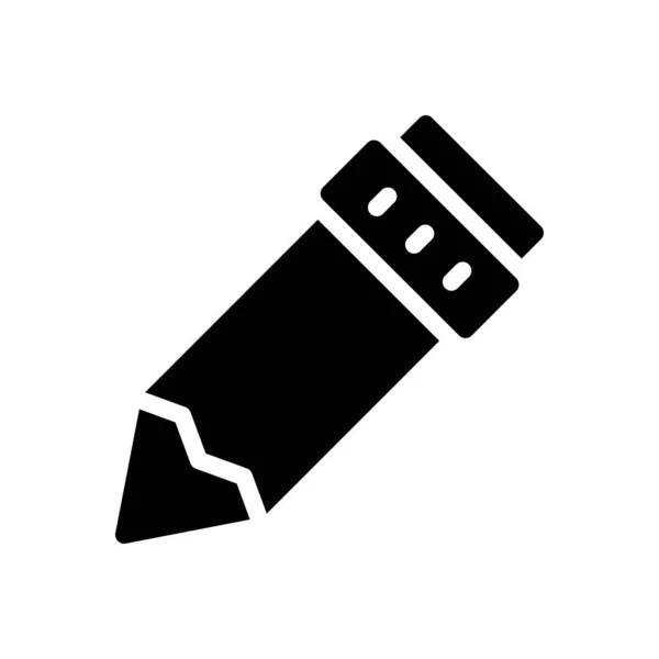 Pen Vector Glyph Flat Icon — Stock Vector