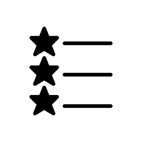 Bewertungen Vektor Glyphen Flaches Symbol — Stockvektor