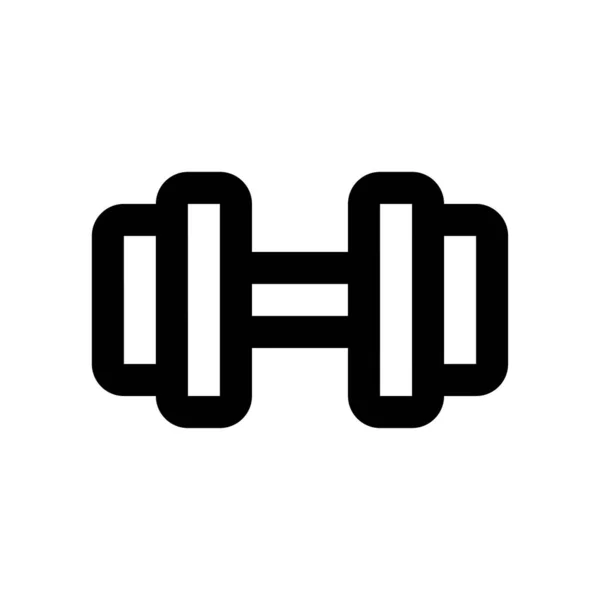 Gym Vector Thin Line Icon — Stock Vector