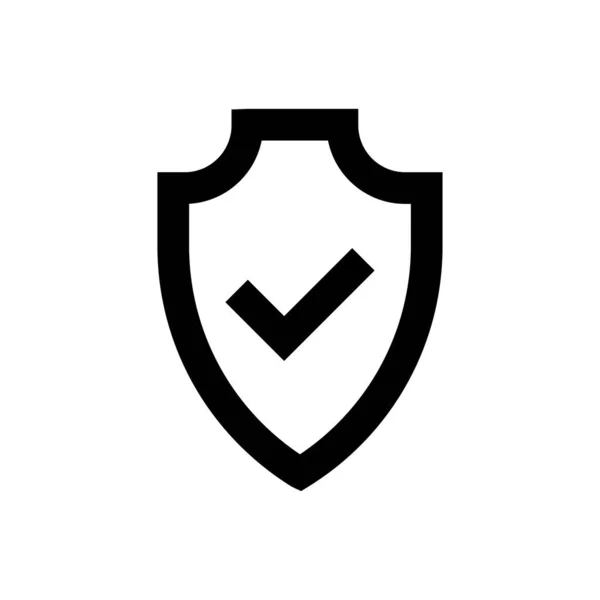 Vector Protección Icono Línea Delgada — Vector de stock