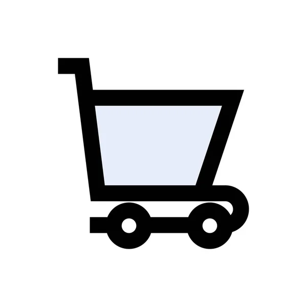 Trolley Vector Flat Color Icon — Stock Vector