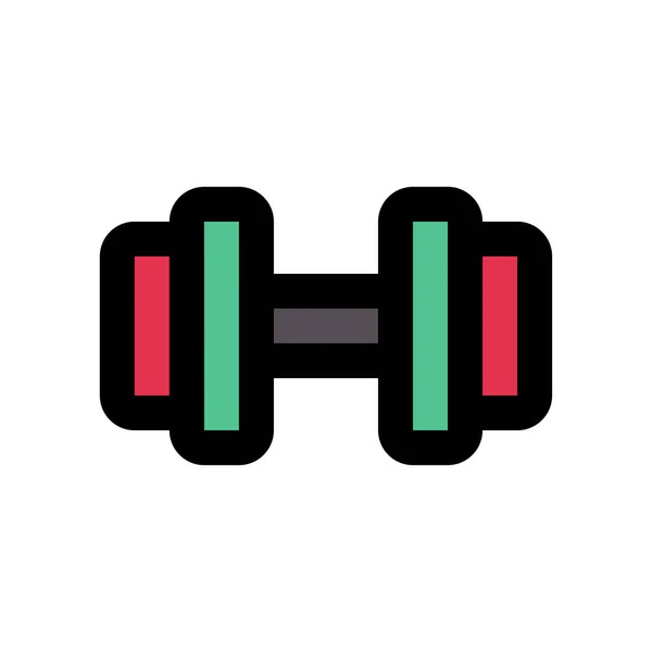 Gym Vector Flat Color Icon — Stock Vector