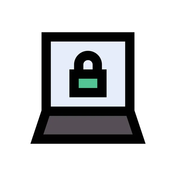 Security Vector Flat Color Icon — Stock Vector