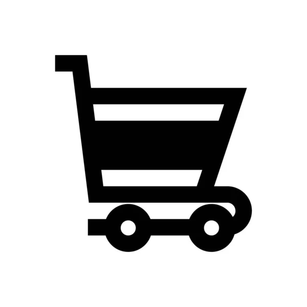 Shopping Vectoriel Glyphe Plat Icône — Image vectorielle