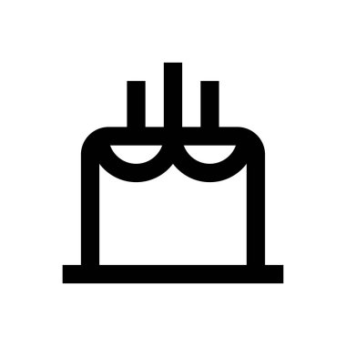 doğumgünü vektörü ince çizgi simgesi