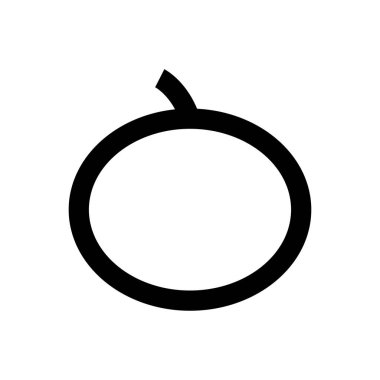 meyve vektörü ince çizgi simgesi