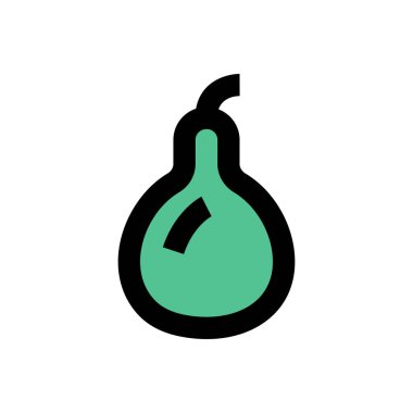 meyve vektörü düz renk simgesi