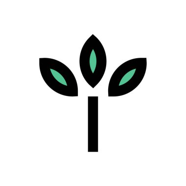 Buğday vektörü düz renk simgesi