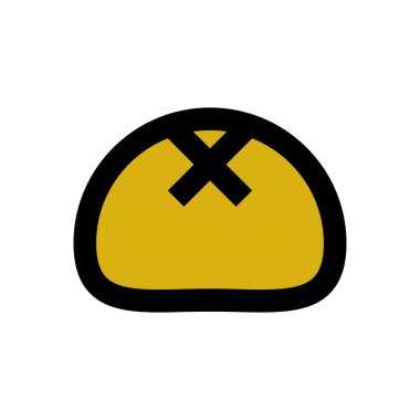 ekmek vektörü düz renk simgesi