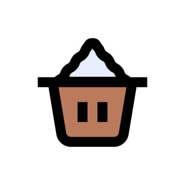 Kek vektörü düz renk simgesi