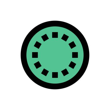 meyve vektörü düz renk simgesi