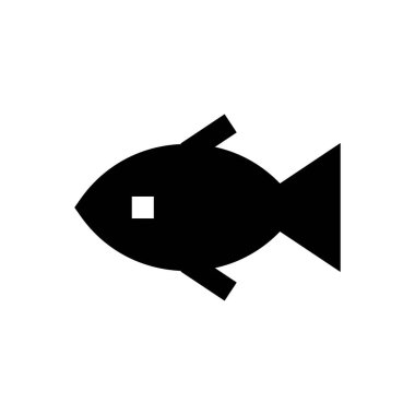 Deniz ürünleri vektör simgesi düz simge