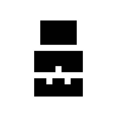 Şekerleme vektörü düz simgesi