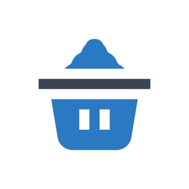 Kek vektörü kabartma renk simgesi