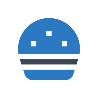 Kek vektörü kabartma renk simgesi