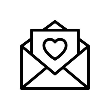 mesaj vektörü ince çizgi simgesi