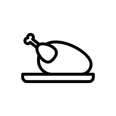 yiyecek vektörü ince çizgi simgesi