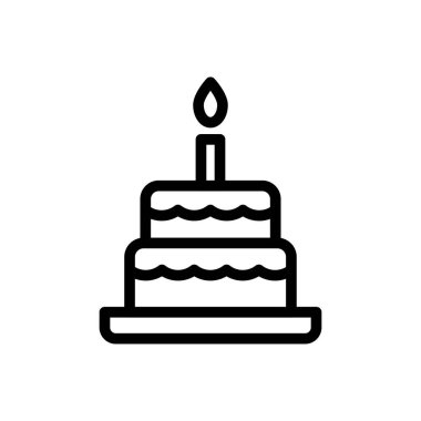 kek vektörü ince çizgi simgesi