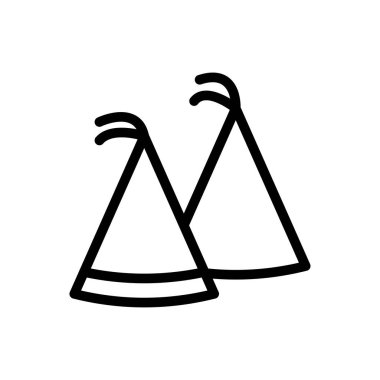 parti vektörü ince çizgi simgesi