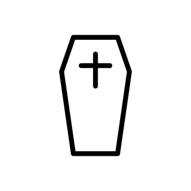 ölüm vektörü ince çizgi simgesi