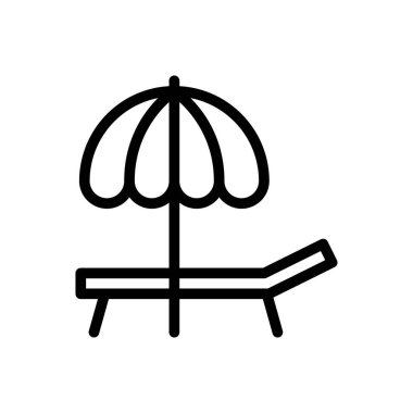 sandalye vektörü ince çizgi simgesi