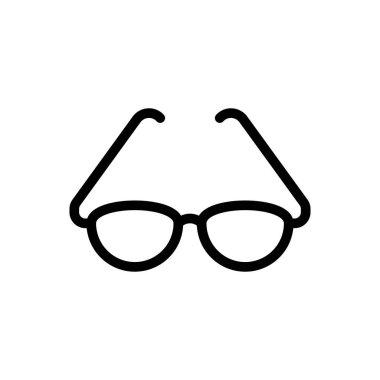 gözlük vektörü ince çizgi simgesi
