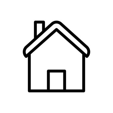 ev vektörü ince çizgi simgesi